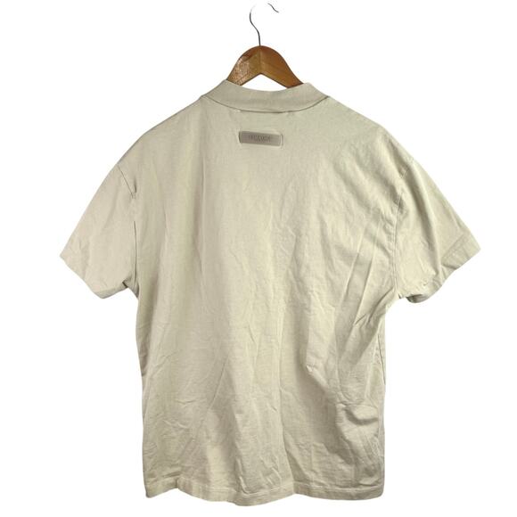 Essentials Fear of God Men's Beige Short Sleeve Basic T Shirt Tee Top Size S - Picture 2 of 5